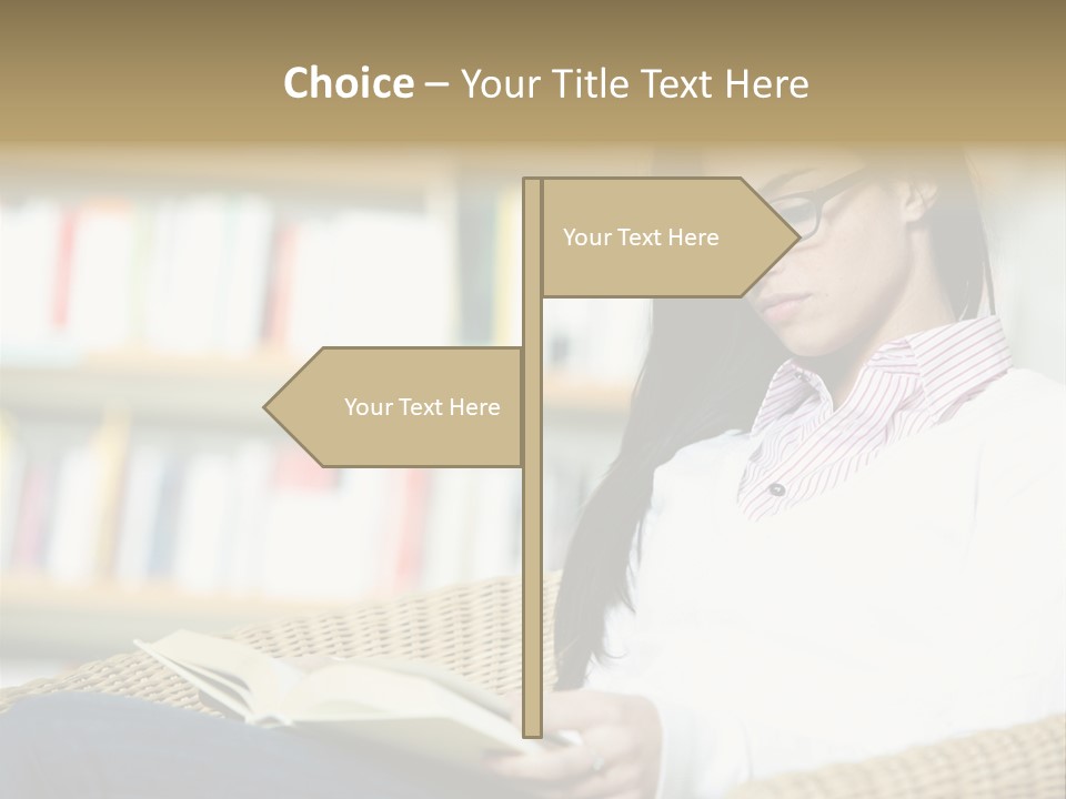 Attractive Smiling Person PowerPoint Template