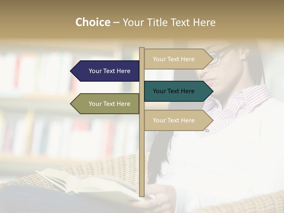 Attractive Smiling Person PowerPoint Template