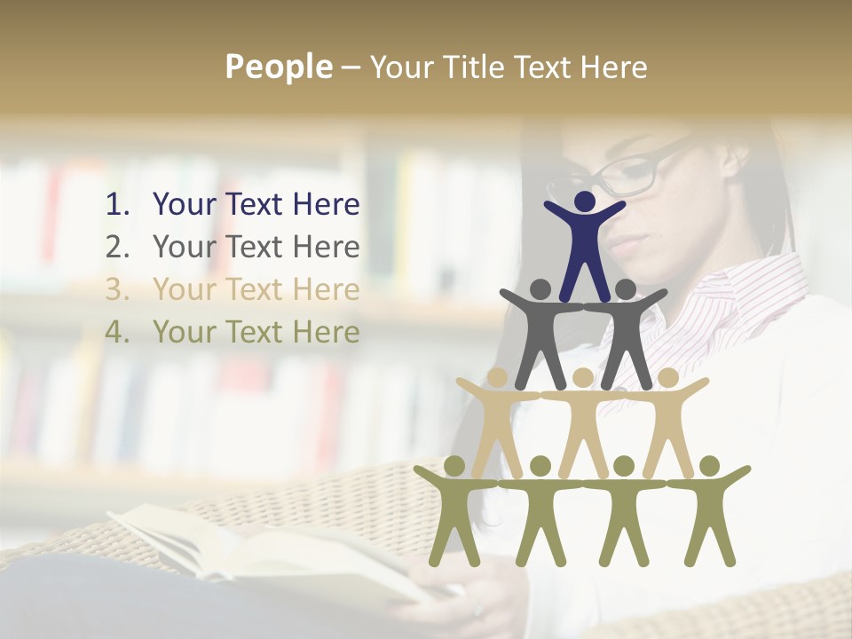 Attractive Smiling Person PowerPoint Template