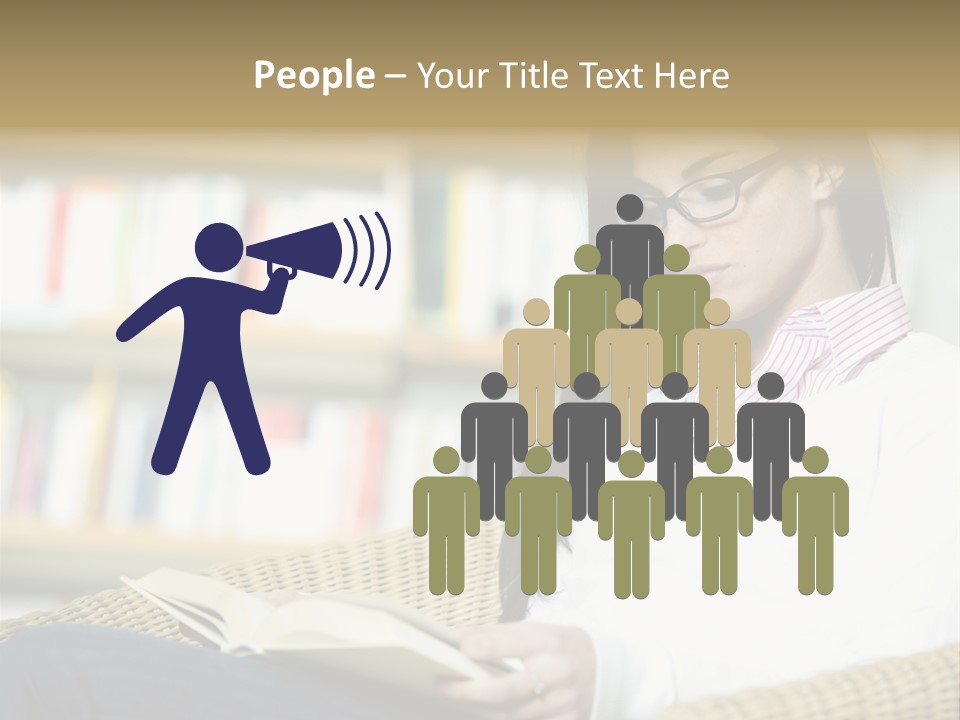 Attractive Smiling Person PowerPoint Template