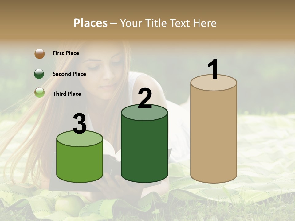 Female One Person Blonde PowerPoint Template