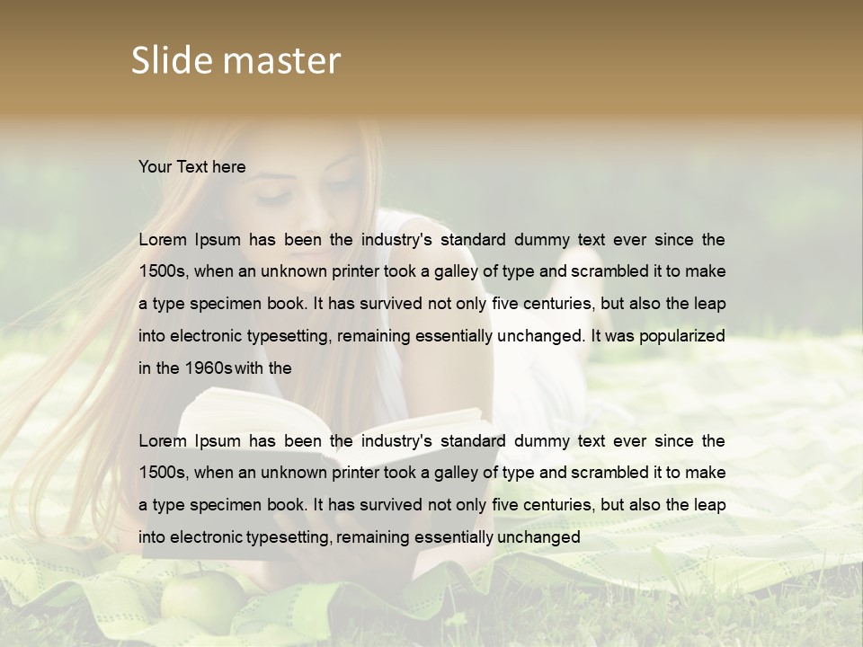 Female One Person Blonde PowerPoint Template