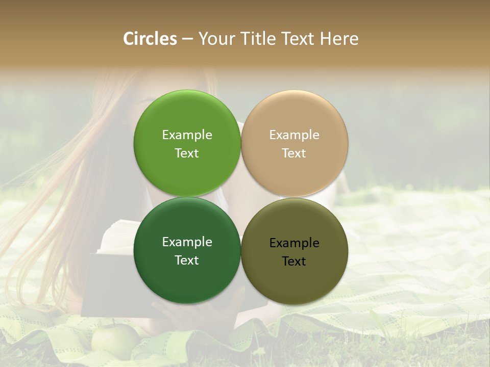 Female One Person Blonde PowerPoint Template