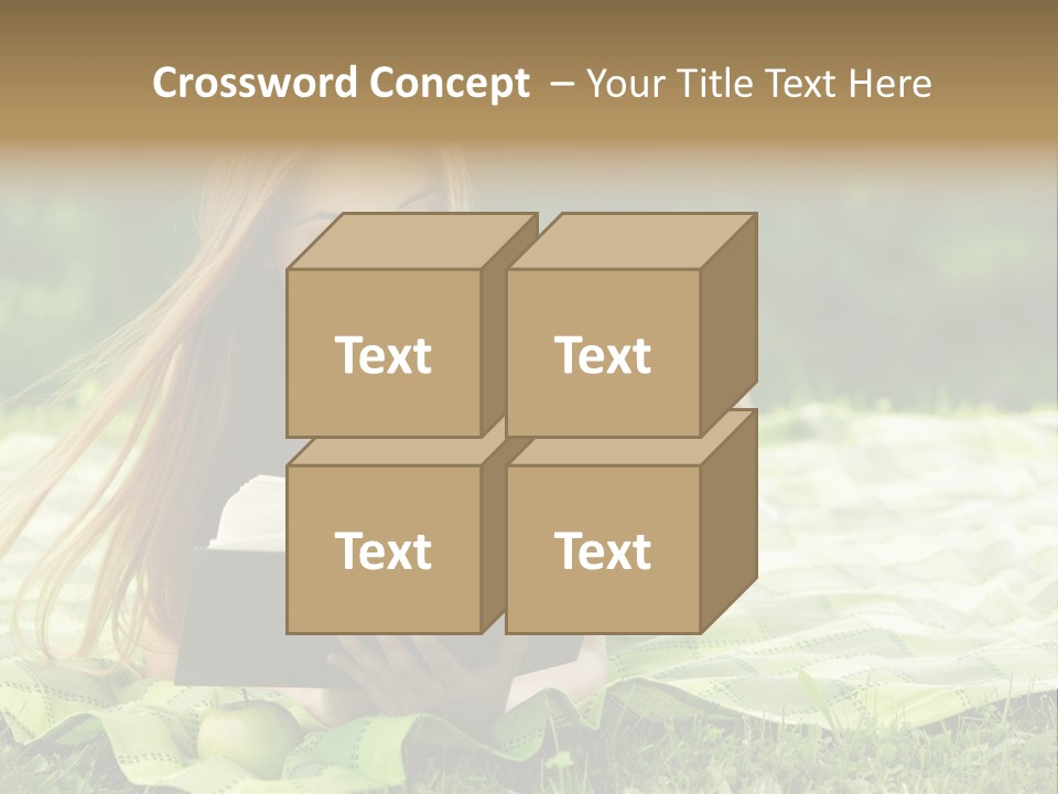 Female One Person Blonde PowerPoint Template