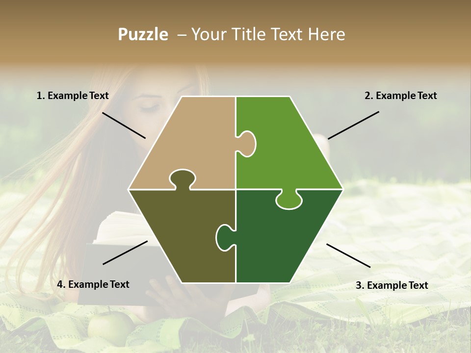 Female One Person Blonde PowerPoint Template