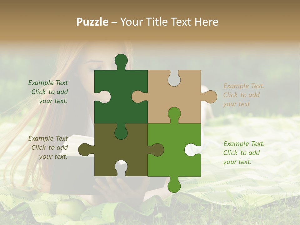 Female One Person Blonde PowerPoint Template