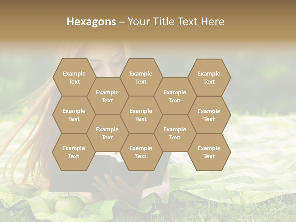 Female One Person Blonde PowerPoint Template