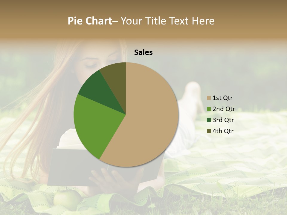 Female One Person Blonde PowerPoint Template