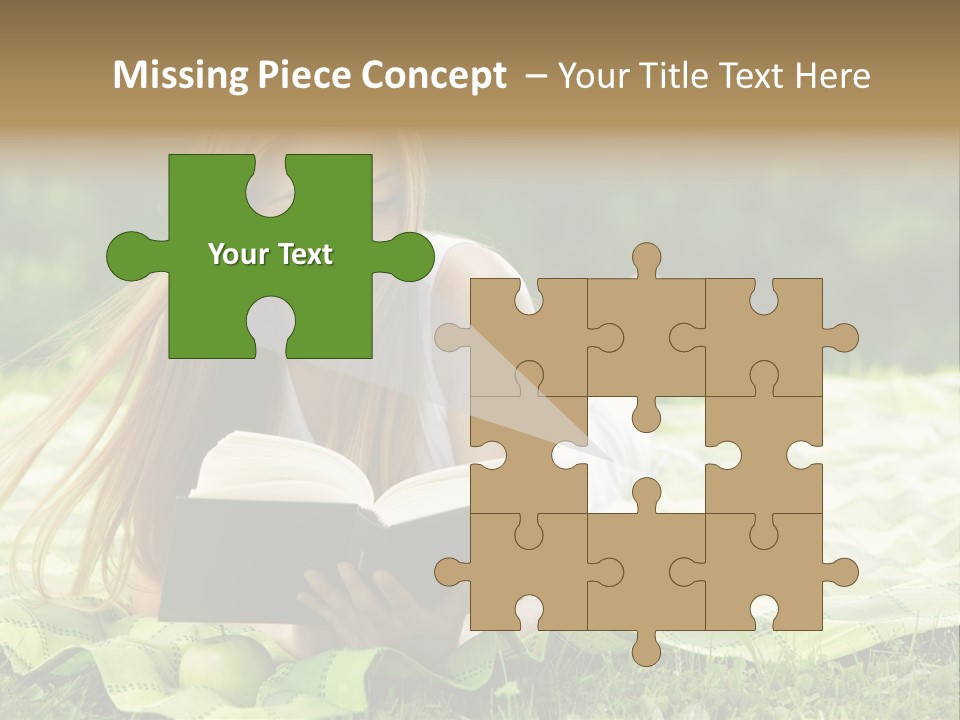 Female One Person Blonde PowerPoint Template