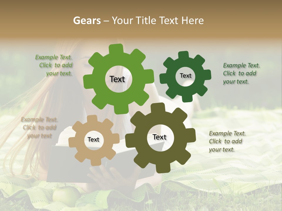 Female One Person Blonde PowerPoint Template