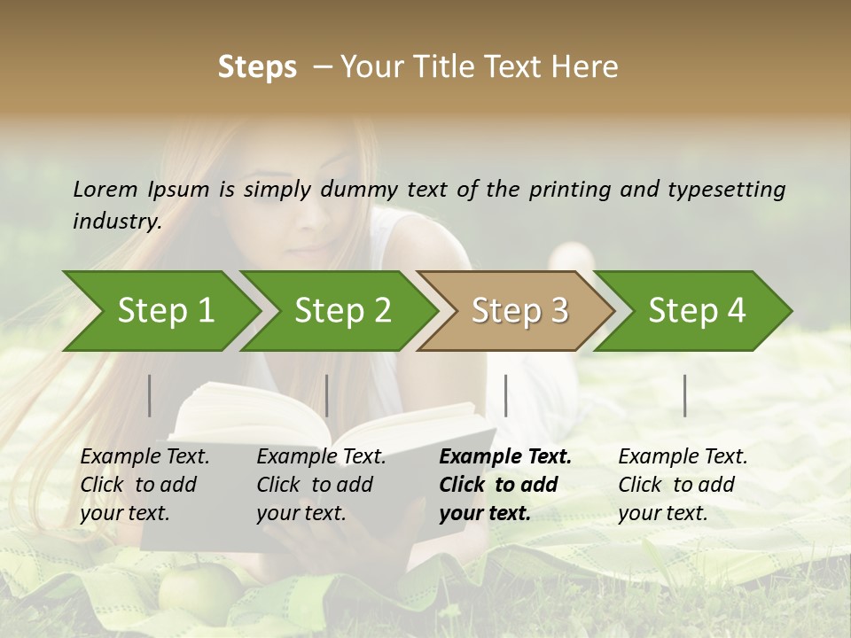 Female One Person Blonde PowerPoint Template