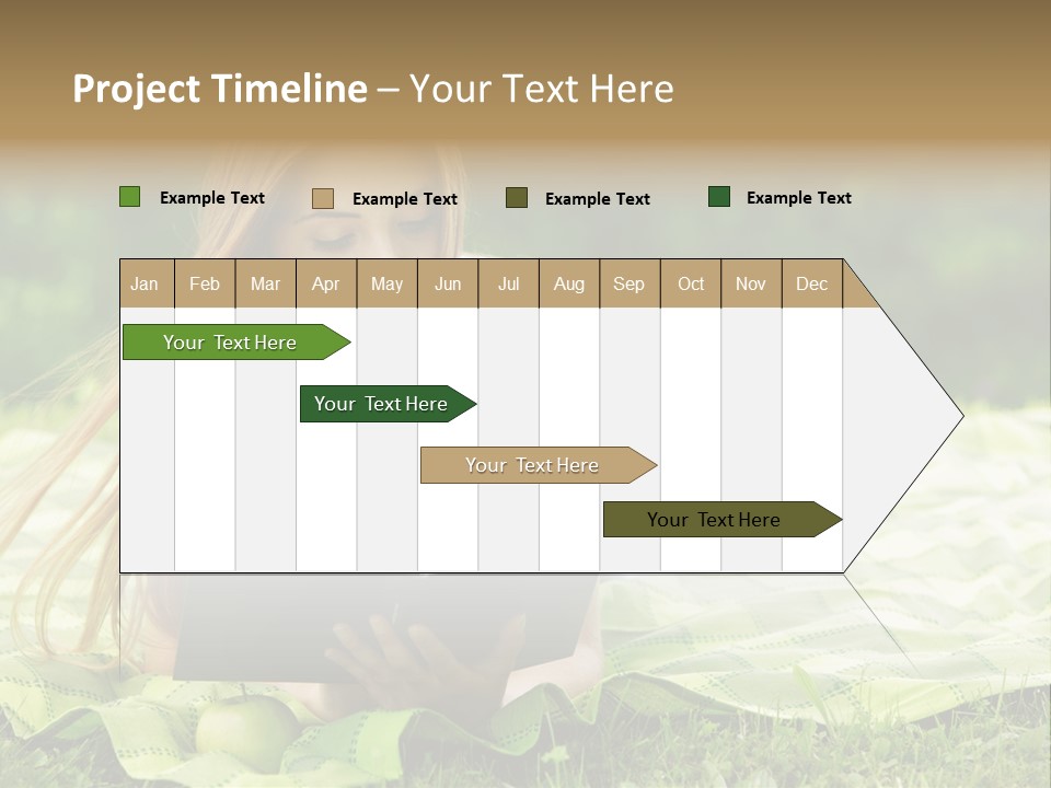 Female One Person Blonde PowerPoint Template