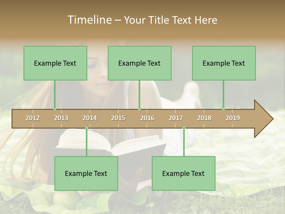 Female One Person Blonde PowerPoint Template