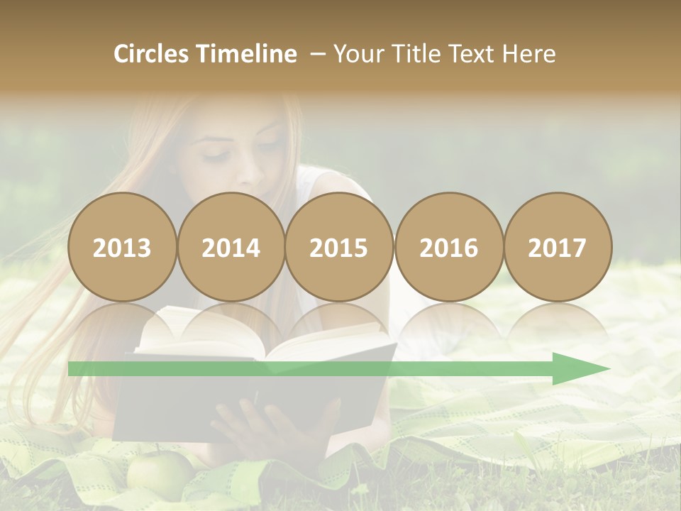 Female One Person Blonde PowerPoint Template