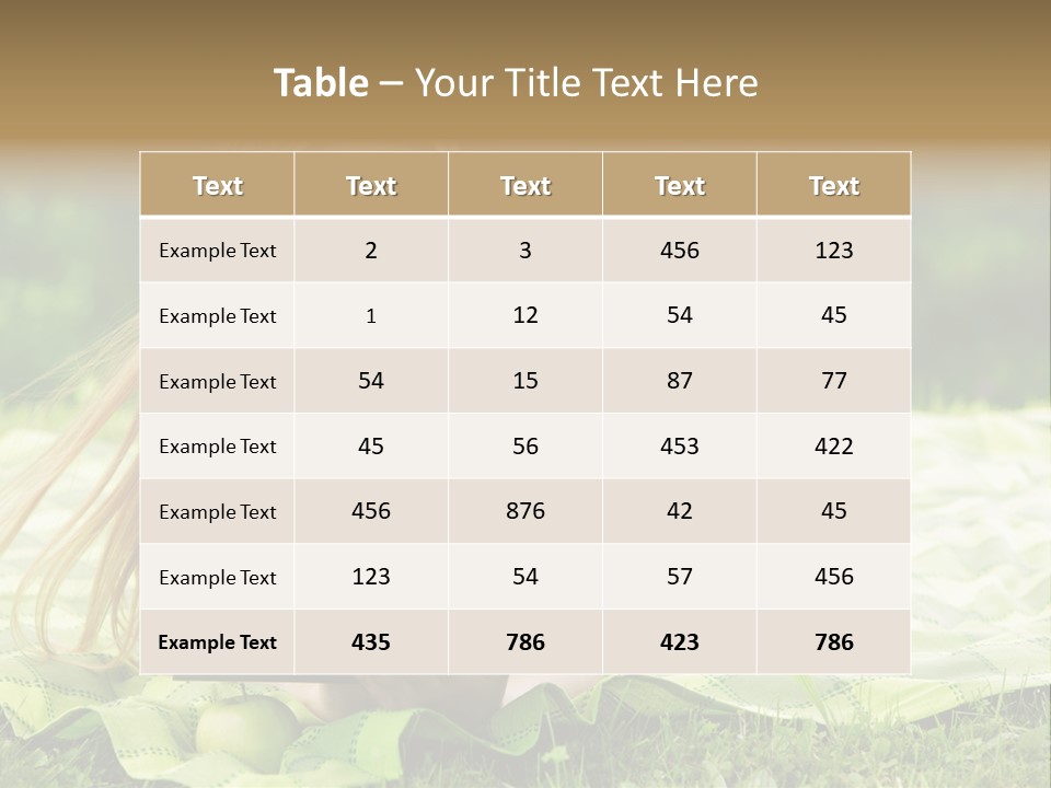 Female One Person Blonde PowerPoint Template