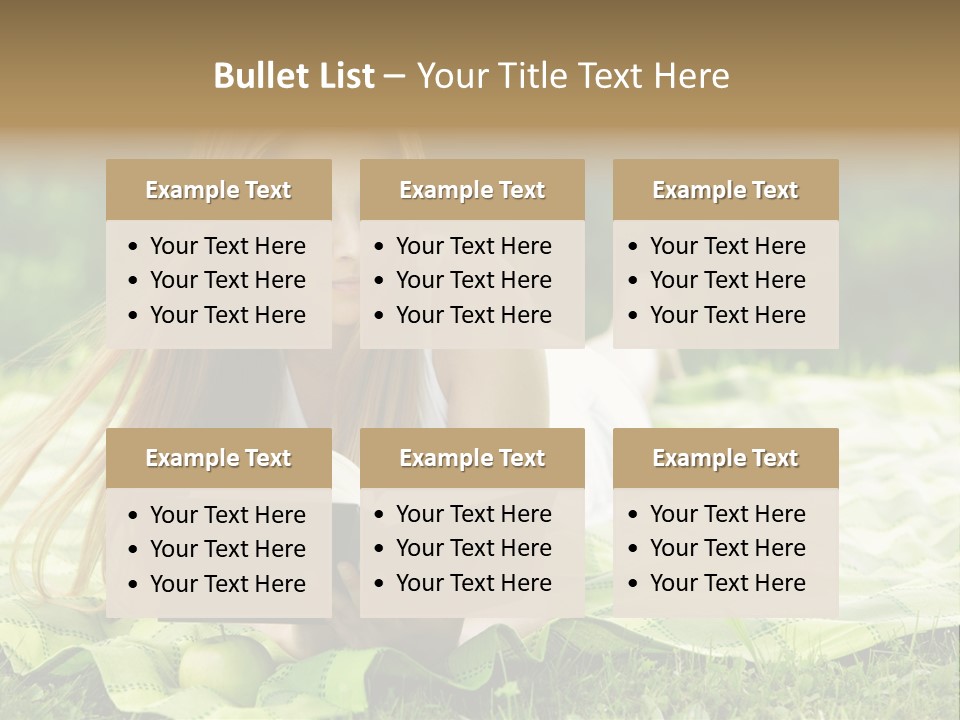 Female One Person Blonde PowerPoint Template