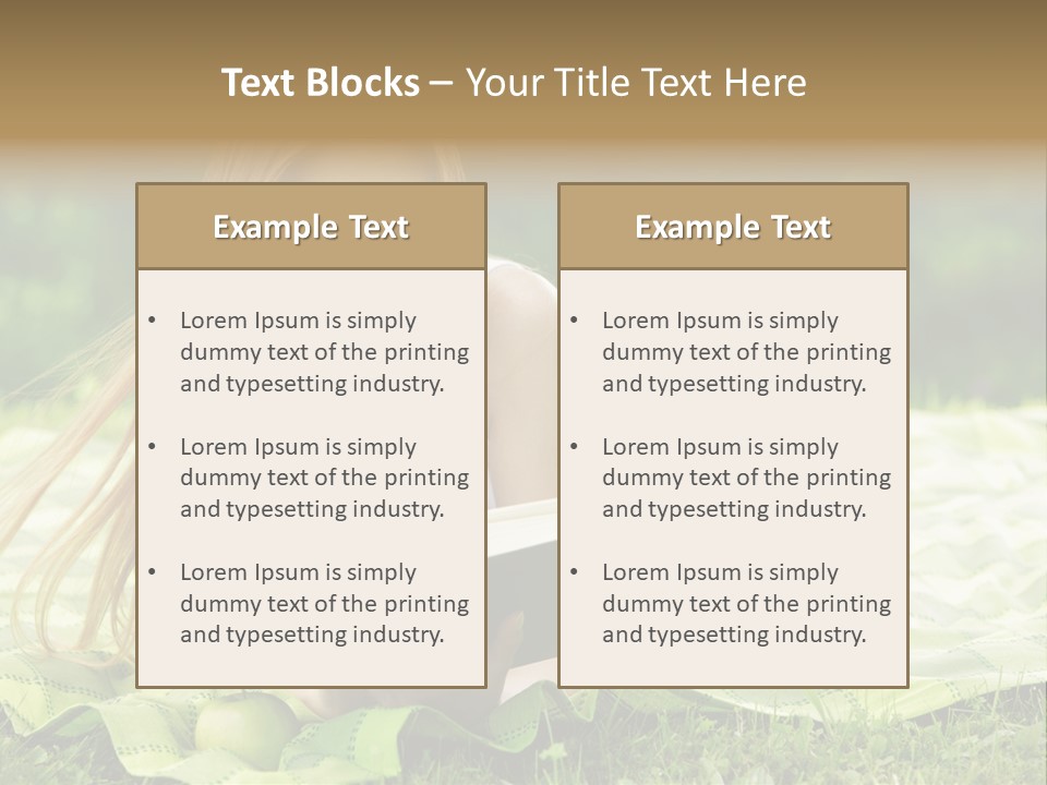 Female One Person Blonde PowerPoint Template