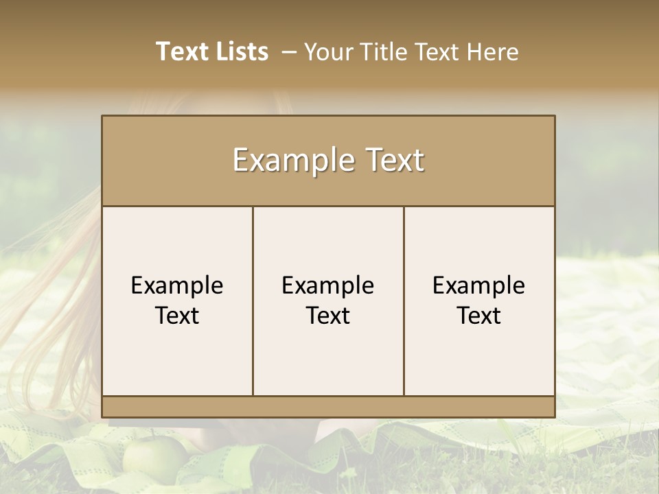 Female One Person Blonde PowerPoint Template