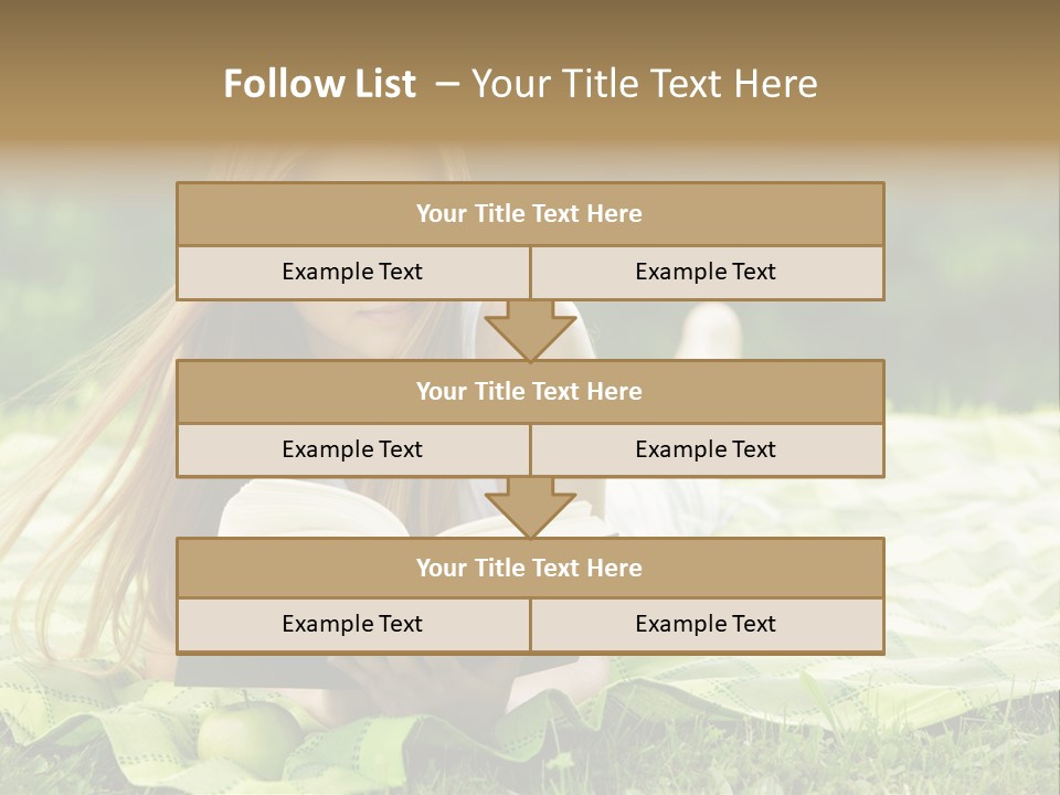 Female One Person Blonde PowerPoint Template