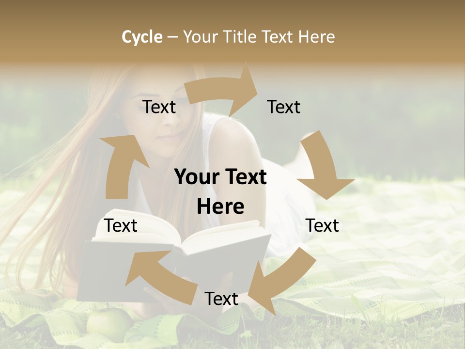 Female One Person Blonde PowerPoint Template