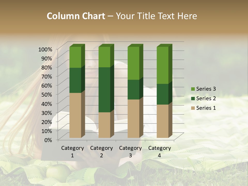 Female One Person Blonde PowerPoint Template