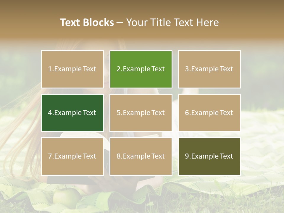 Female One Person Blonde PowerPoint Template