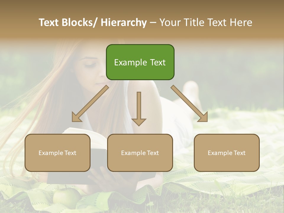 Female One Person Blonde PowerPoint Template