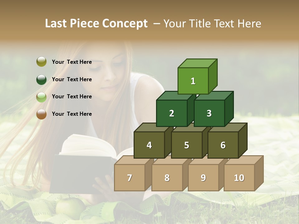 Female One Person Blonde PowerPoint Template