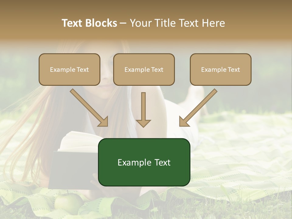 Female One Person Blonde PowerPoint Template