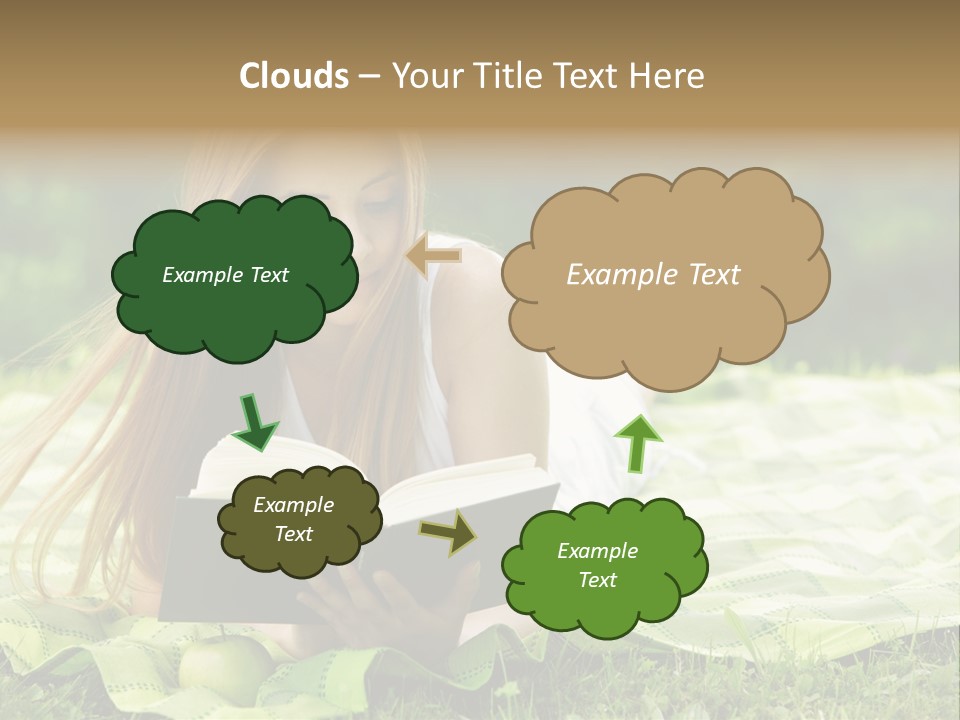 Female One Person Blonde PowerPoint Template