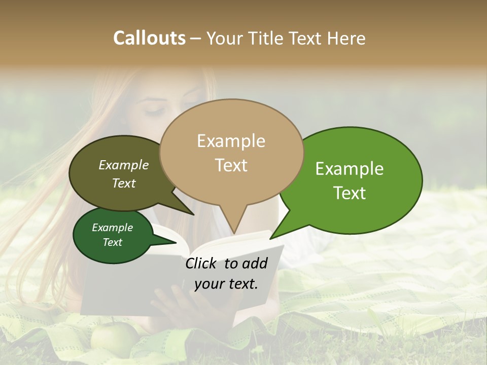 Female One Person Blonde PowerPoint Template