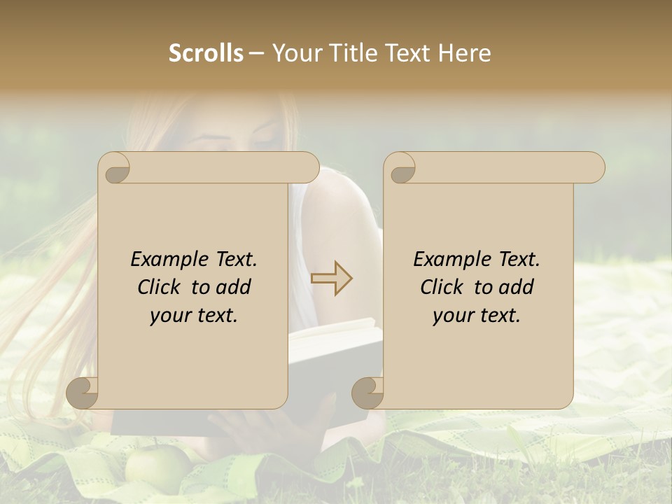 Female One Person Blonde PowerPoint Template