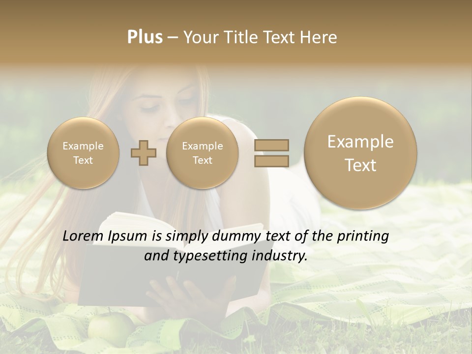 Female One Person Blonde PowerPoint Template