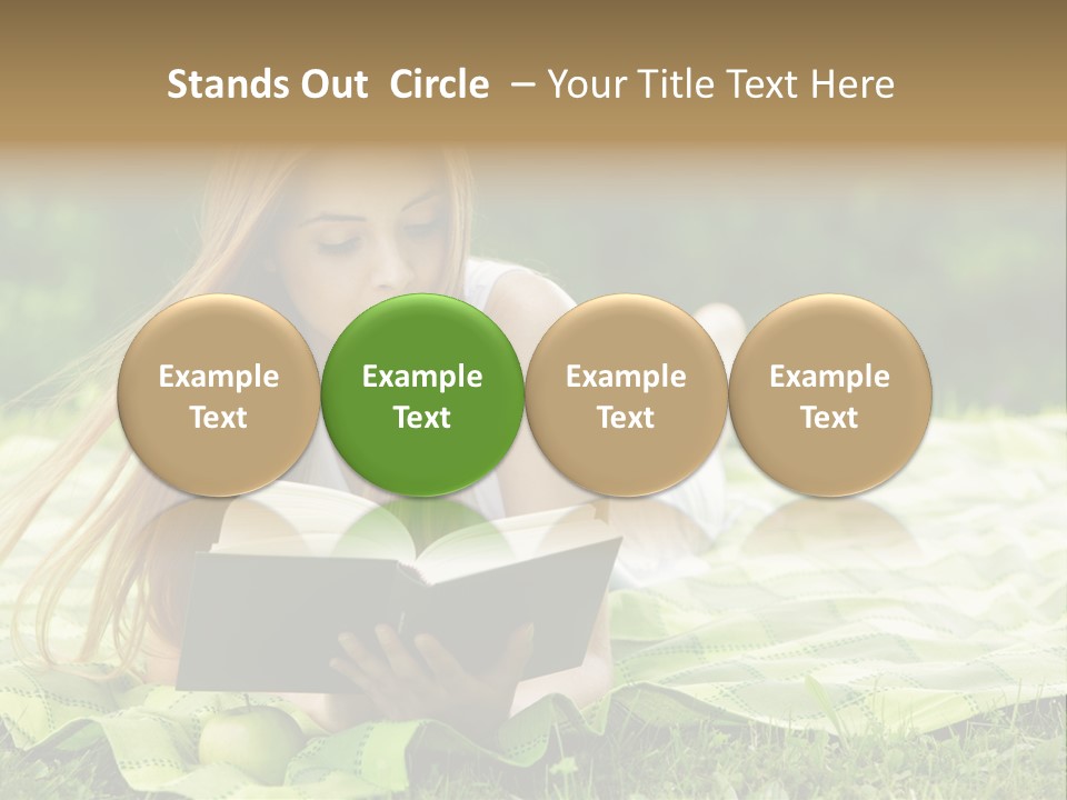 Female One Person Blonde PowerPoint Template