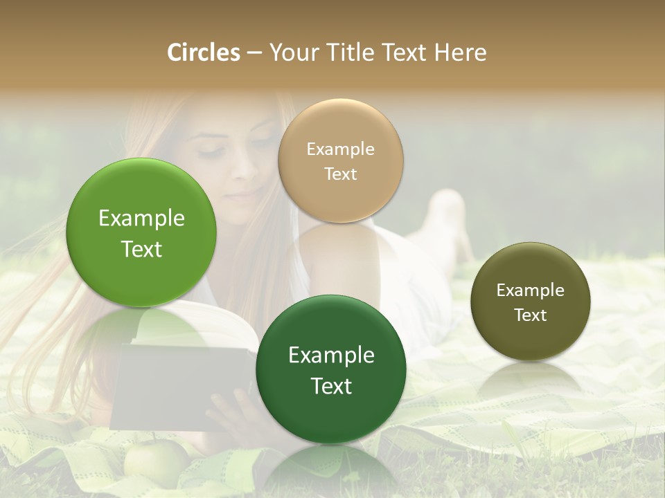 Female One Person Blonde PowerPoint Template