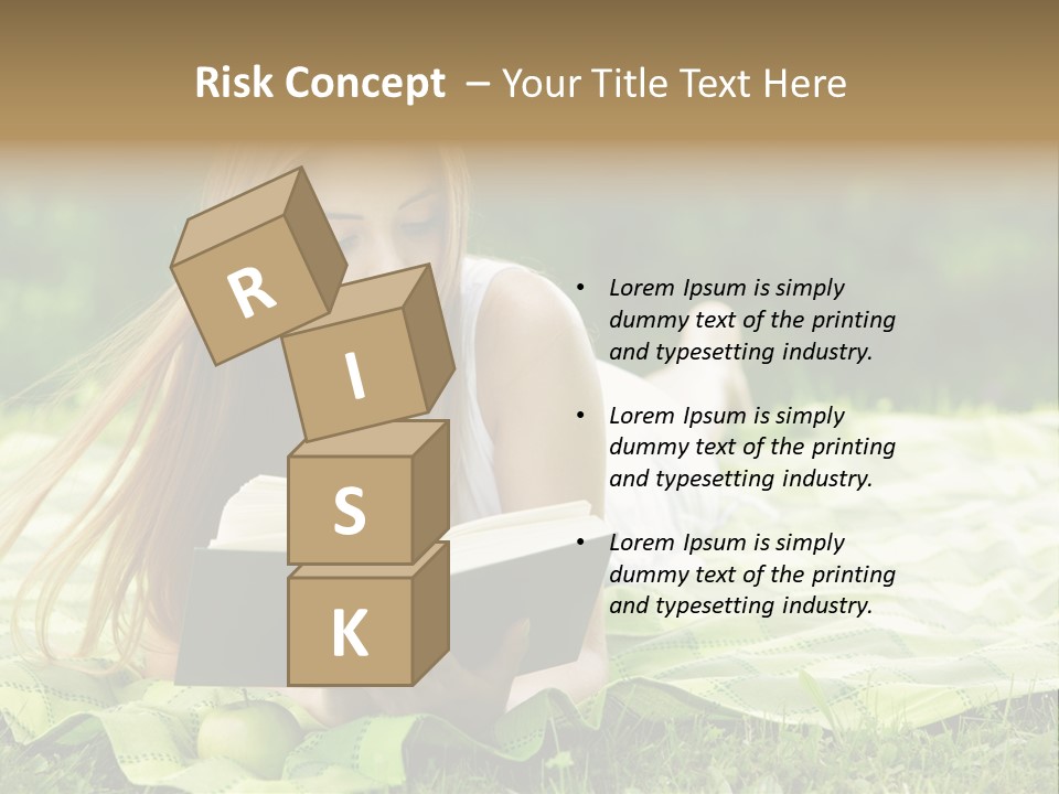 Female One Person Blonde PowerPoint Template