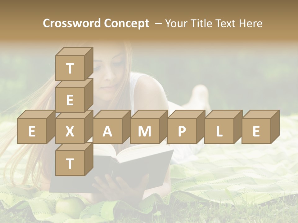 Female One Person Blonde PowerPoint Template