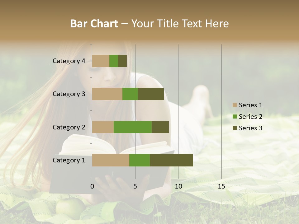 Female One Person Blonde PowerPoint Template