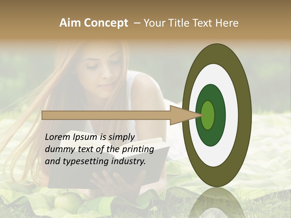 Female One Person Blonde PowerPoint Template