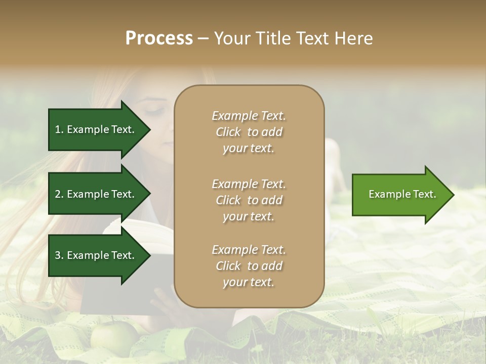 Female One Person Blonde PowerPoint Template