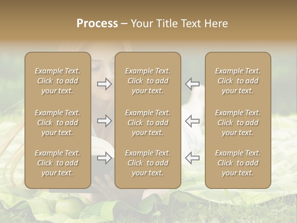 Female One Person Blonde PowerPoint Template