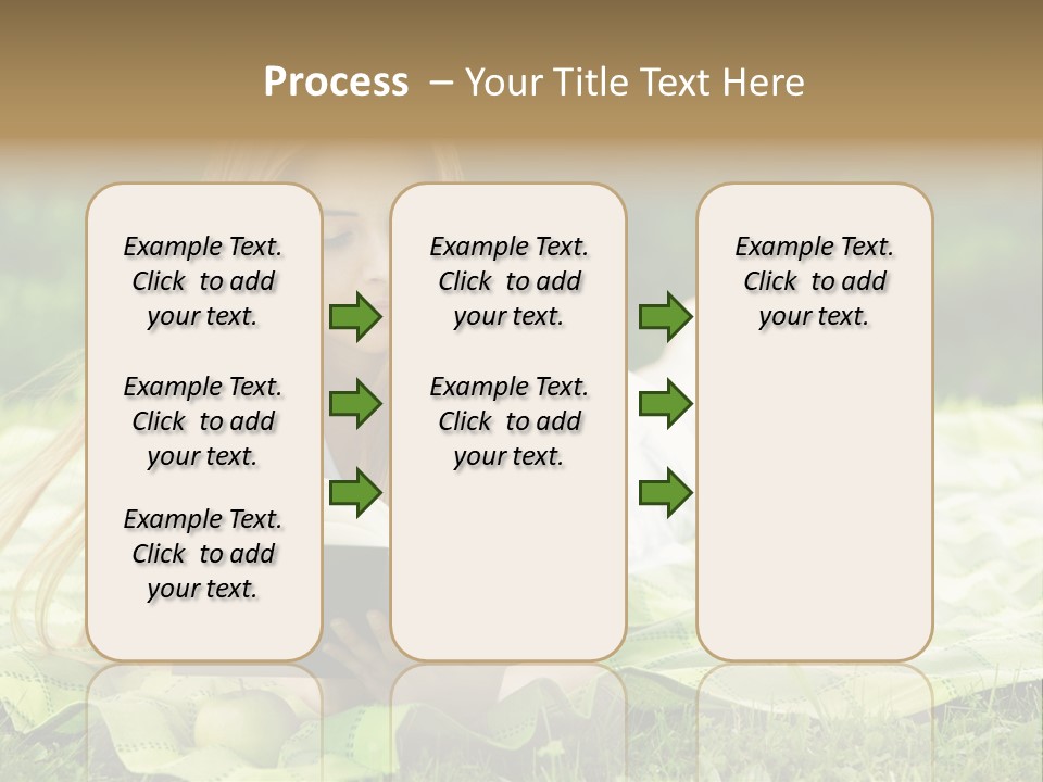 Female One Person Blonde PowerPoint Template