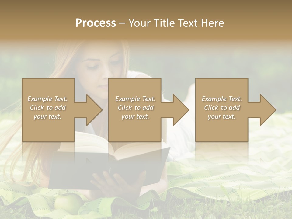 Female One Person Blonde PowerPoint Template