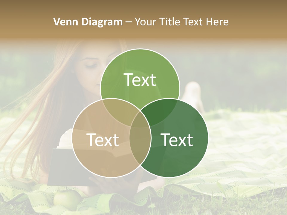 Female One Person Blonde PowerPoint Template