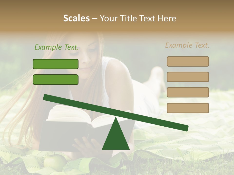 Female One Person Blonde PowerPoint Template