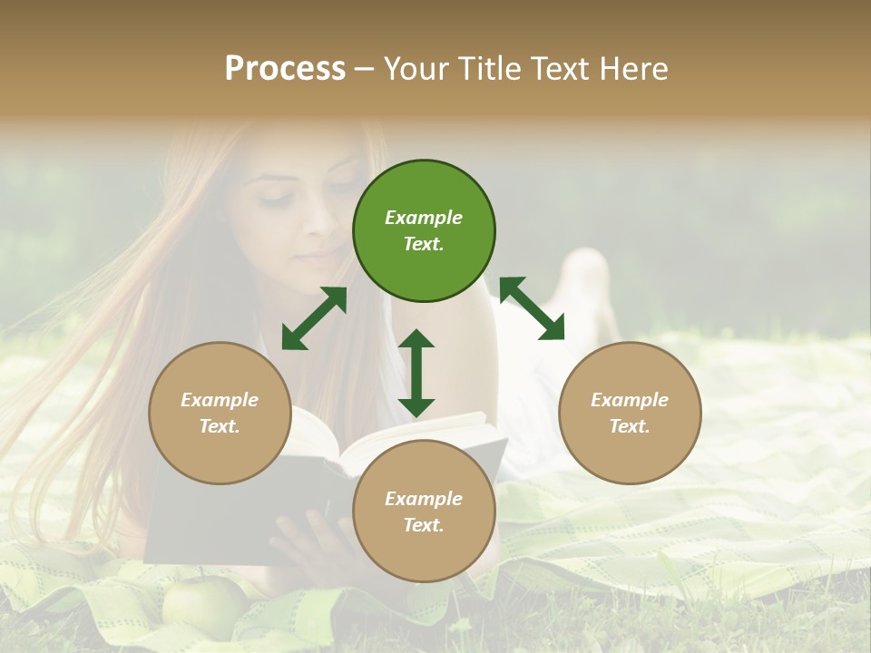 Female One Person Blonde PowerPoint Template