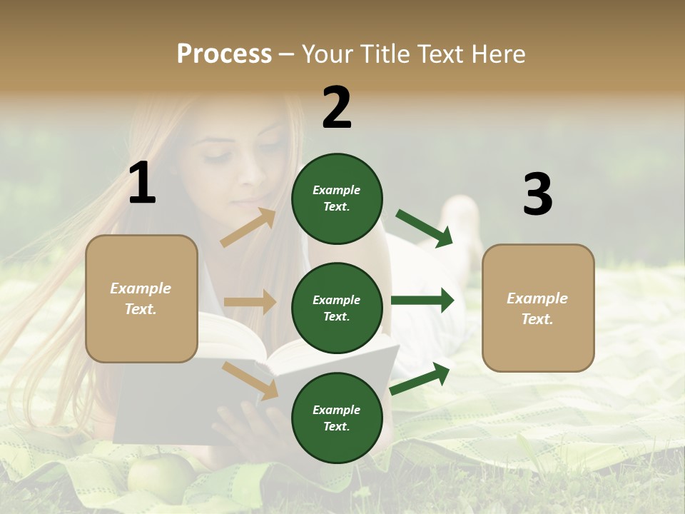Female One Person Blonde PowerPoint Template