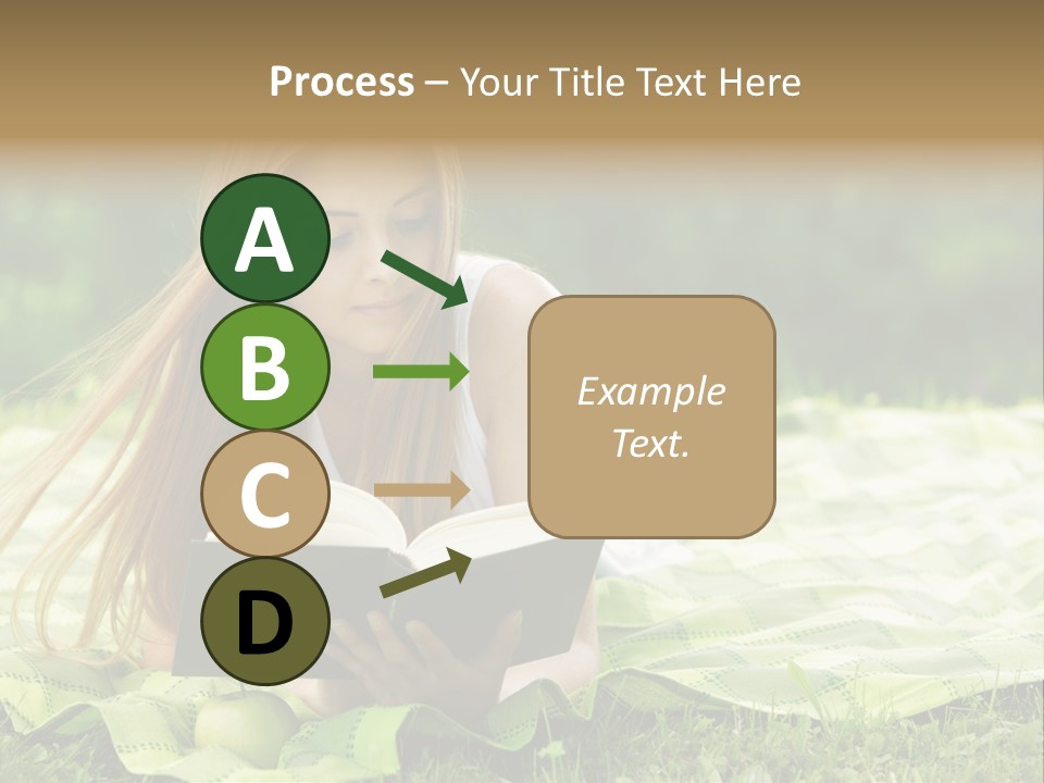 Female One Person Blonde PowerPoint Template