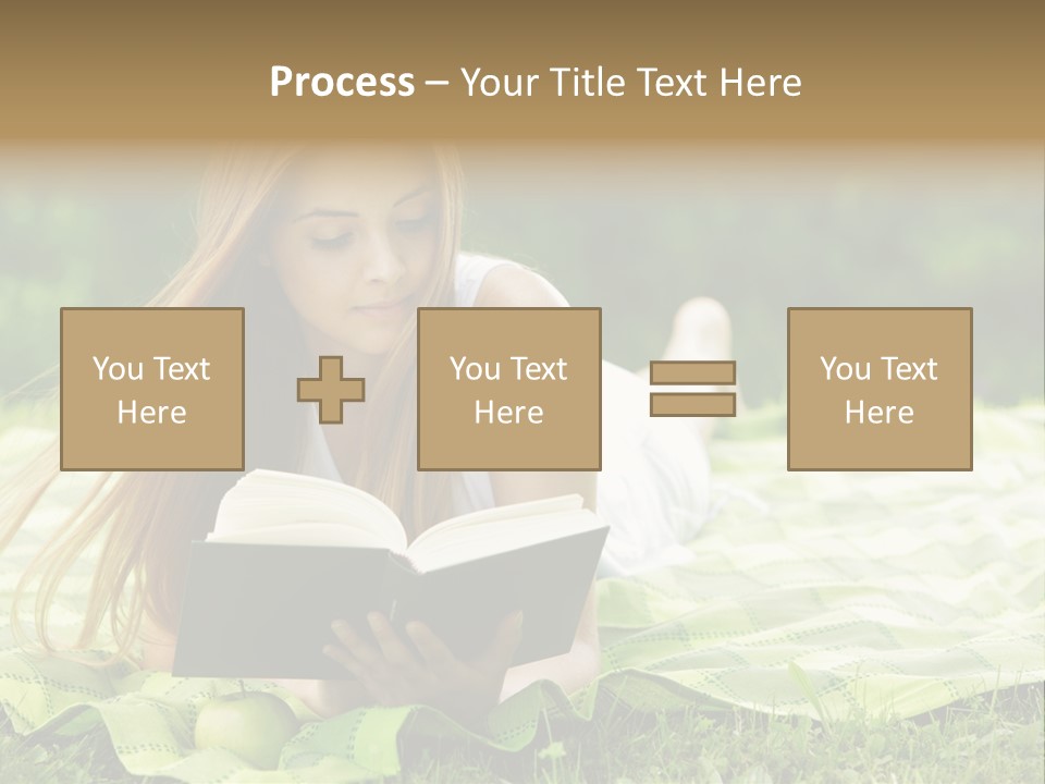 Female One Person Blonde PowerPoint Template