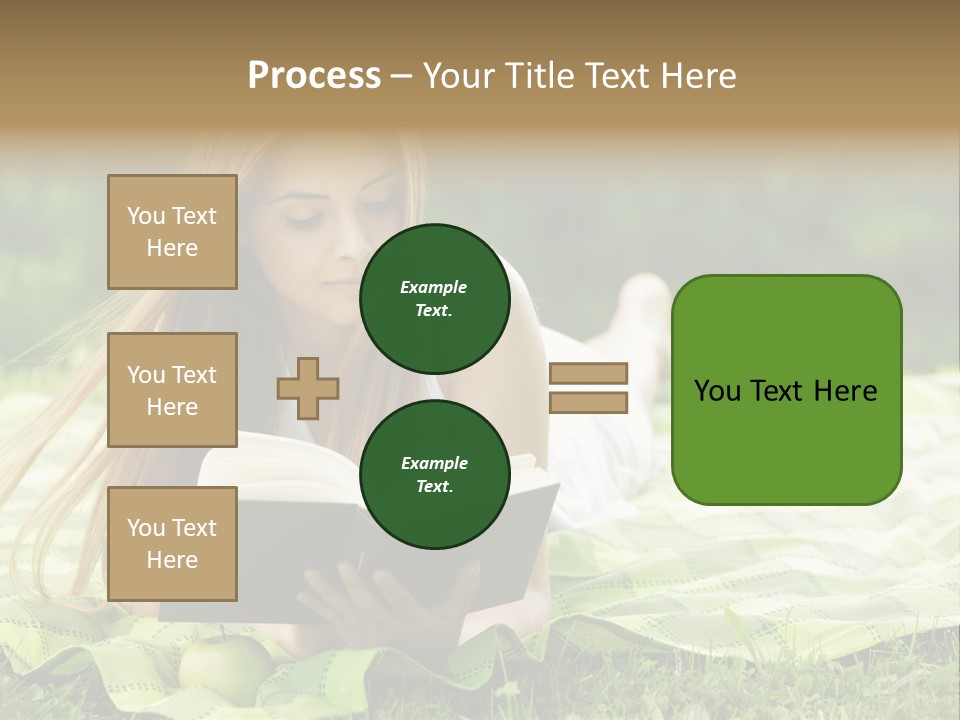 Female One Person Blonde PowerPoint Template